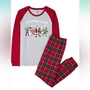 The Children's Place Kids' 2 Piece Festive Christmas Pajama Set Cotton Size 12